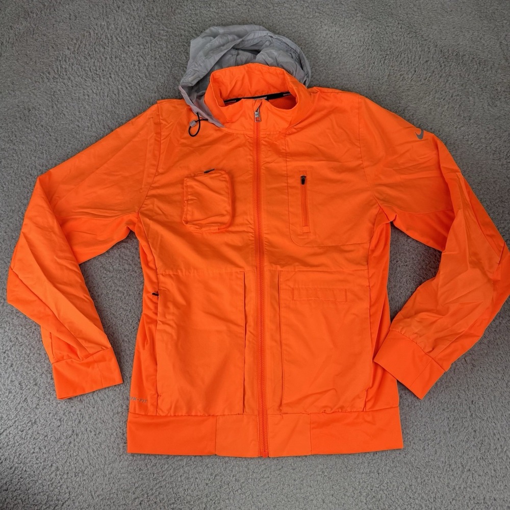 Nike Running Men's Explore Storm Fit Jacket 559551‎ Orange Small